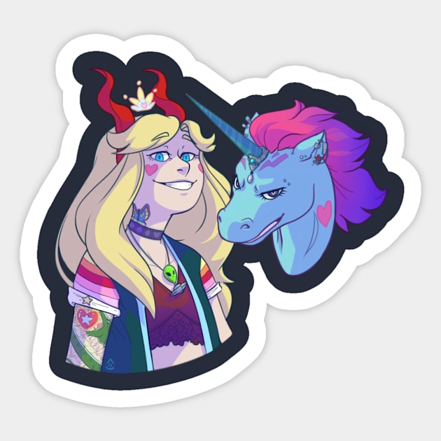 Party Princesses Sticker by galacticgoldfish